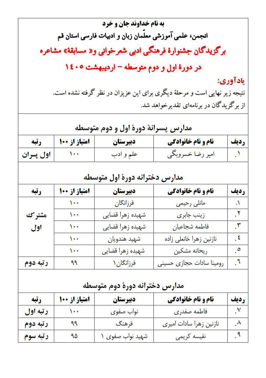 مشاعره دانش آموزی