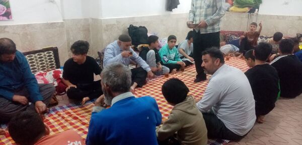 مراسم اعتکاف در مسجد روستای مهدی آباد