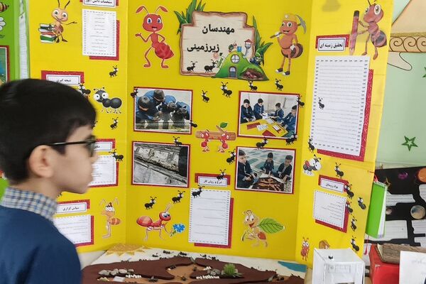 دستاوردهای خلاقانه دانش‌آموزی در دبستان پسرانه پانزده خرداد شهرری