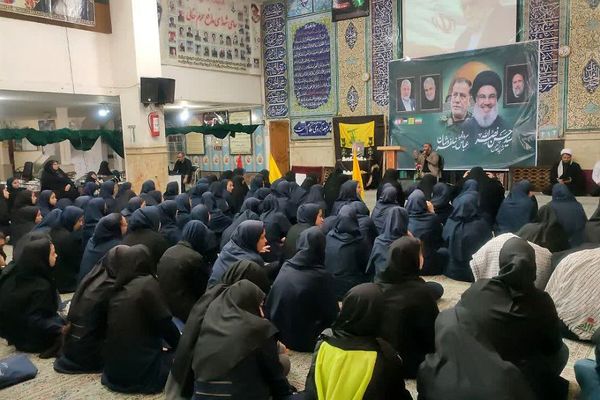 مراسم بزرگداشت شهید سید حسن نصرالله در مسجد جامع خیرآباد ورامین