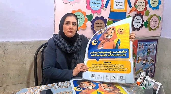 پویش «دو دوتا یادت نره» در مدرسه  ناصربخت ناحیه 4 کرج