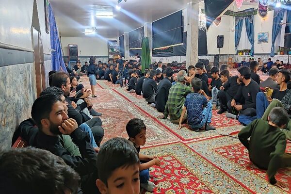 مراسم عزاداری شب تاسوعای حسینی در مسجد جامع شهر بار