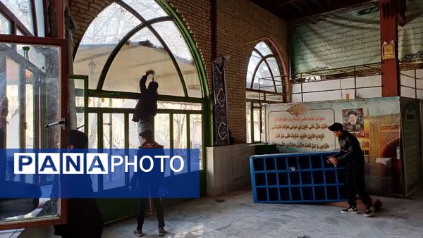 غبار روبی حرم امام زاده اسماعیل بابا امان بجنورد