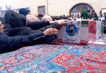 تشییع شهید تبیین در گرگان