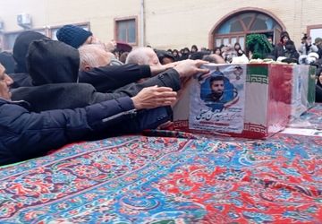 تشییع شهید تبیین در گرگان