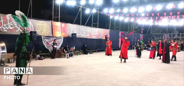 تجلی عزاداری شب تاسوعا  در شهر مهستان 