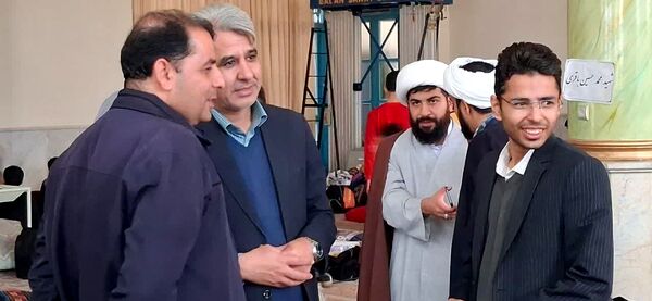 حضور مدیر آموزش و پرورش کاشمر در جمع معتکفین مسجد جامع کاشمر
