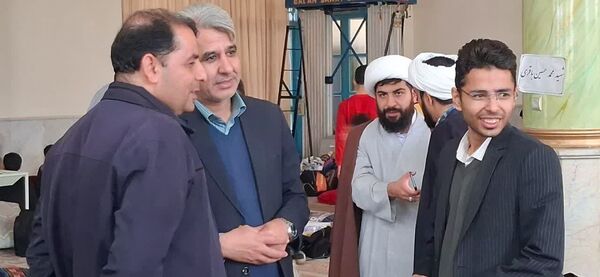 حضور مدیر آموزش و پرورش کاشمر در جمع معتکفین مسجد جامع کاشمر