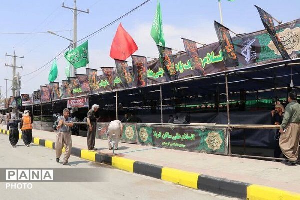 بازدید فرماندار مریوان از مواکب مستقر در پایانه مرزی باشماق