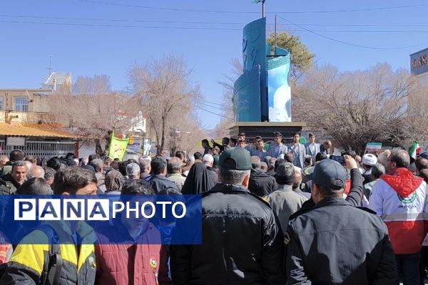 راهپیمایی ۲۲ بهمن در چهل و ششمین سالگرد پیروزی شکوهمند انقلاب اسلامی در شهرستان آباده