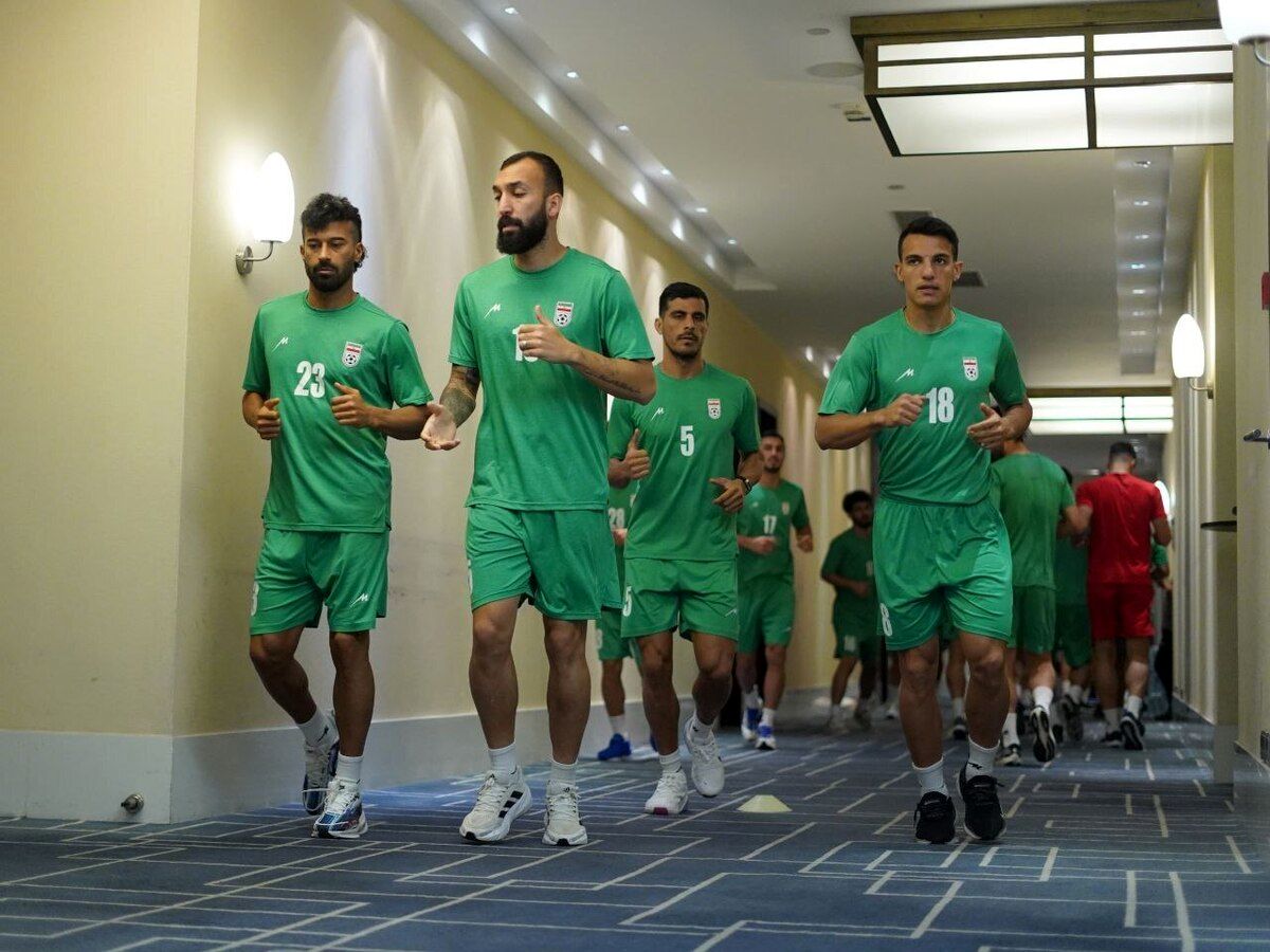 تمرین سبک تیم ملی ایران در روز بازی با تاجیکستان