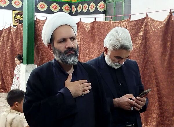 رئیس اداره اوقاف کاشمر میهمان عزاداران تکیه فاطمه زهرا (س) روستای قوچ پلنگ