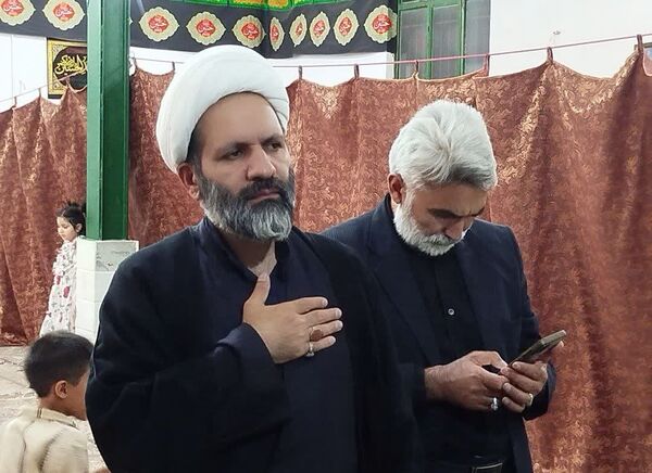 رئیس اداره اوقاف کاشمر میهمان عزاداران تکیه فاطمه زهرا (س) روستای قوچ پلنگ