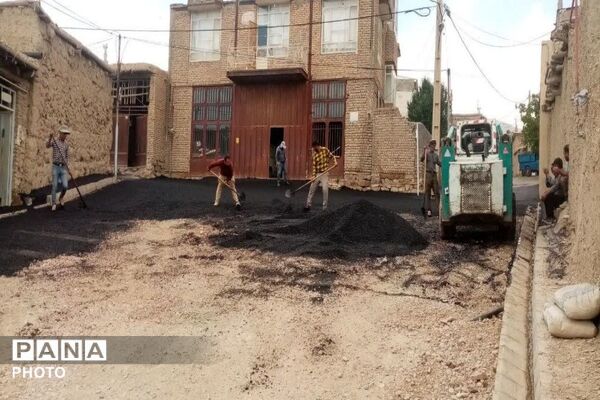 آسفالت کوچه‌های فرعی خیابان‌های شهر بار