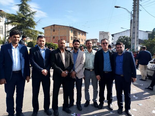 مراسم راهپیمایی ۱۳ آبان در شهرستان میاندورود