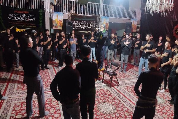 مراسم عزاداری شب تاسوعای حسینی در مسجد جامع شهر بار