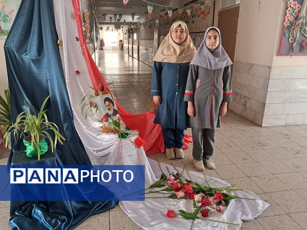 دانش‌آموزان مدرسه سمیه به استقبال دهه فجر رفتند