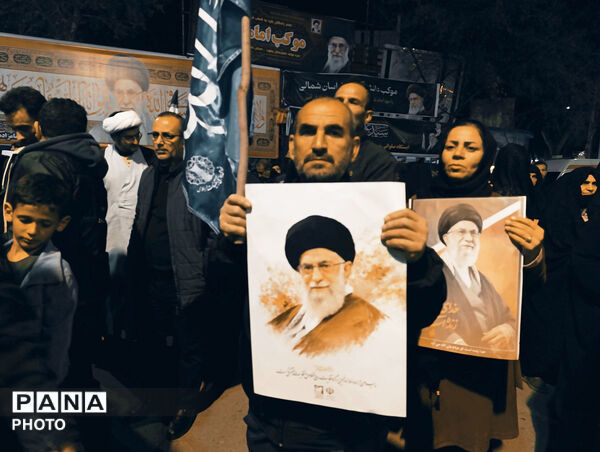 حضور ملت غیور بجنورد در شهرستان بجنورد  پی شهادت رهبر انقلاب 