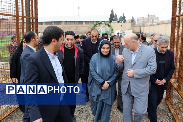 آیین افتتاحیه زمین ورزشی چمن مصنوعی اورین