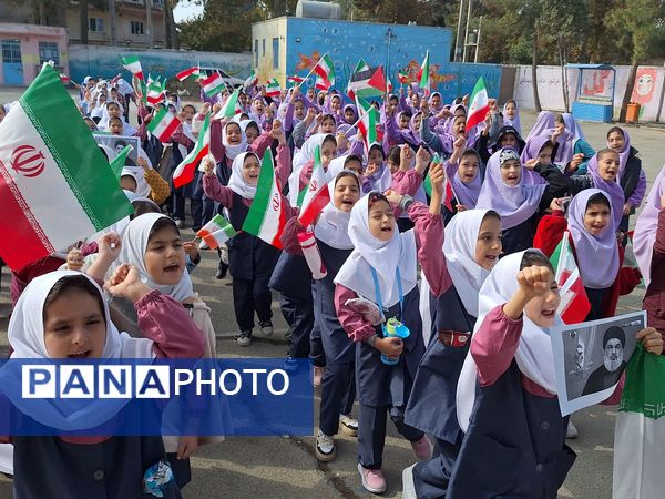 اعلام انزجار دانش‌آموزان ملاردی از رژیم کودک‌کش و جنایتکار صهیونیستی و حمایت از جبهه مقاومت