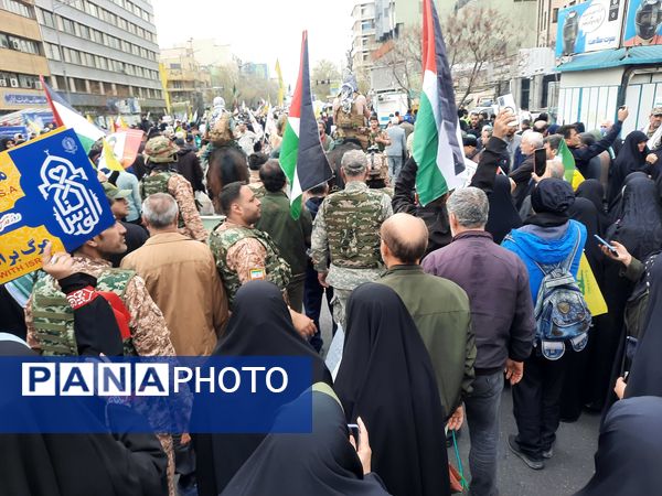 خروش ملت در روز قدس؛ حمایت بی‌وقفه از آرمان فلسطین