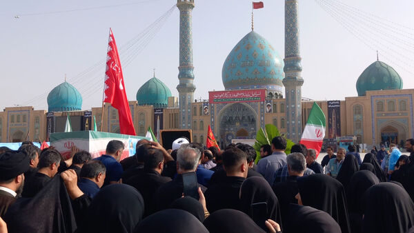 خاکسپاری شهید «اسماعیل شاکری» در مسجد جمکران