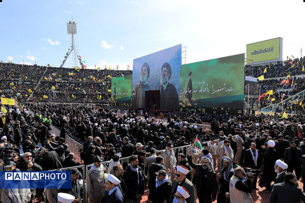 تشییع پیکر شهیدان سیدحسن نصرالله و سیدهاشم صفی الدین