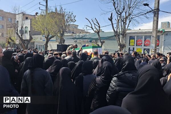  تشیع جنازه شهیده جنگ آمریکایی _ صهیونی در چهاردانگه