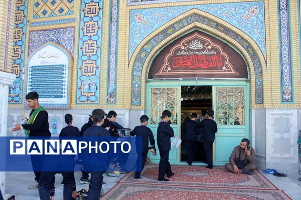 عزاداری دانش‌آموزان قم در آستان مقدس امامزاده سیدعلی(ع)