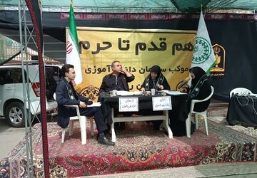 موکب «هم‌قدم تا حرم»؛ میعادگاه خادمان دانش‌آموز
