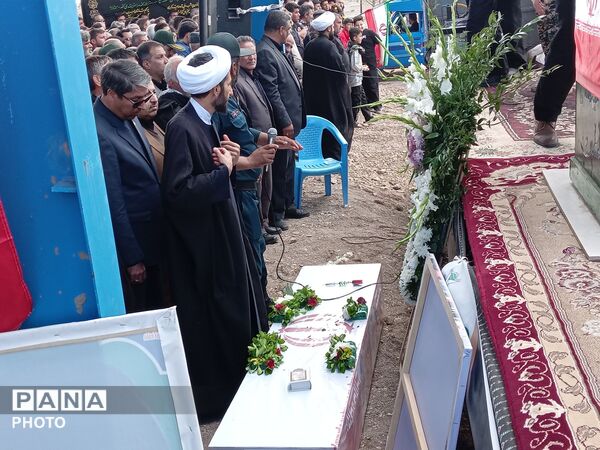 مراسم تشیع پیکر مطهر شهید علی اکبر خوافی در میان‌جلگه روستای سالاری 