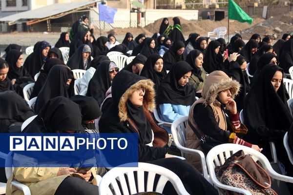 مراسم دومین سالگرد خاکسپاری شهید گمنام آموزشکده فنی دختران قم