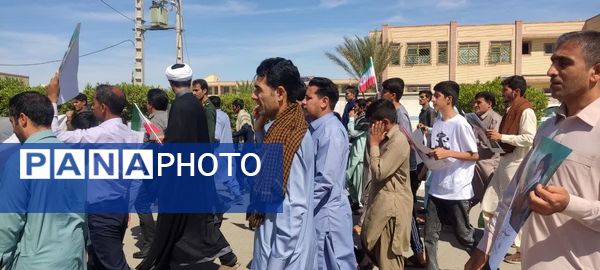 راهپیمایی روز قدس در قلعه‌گنج