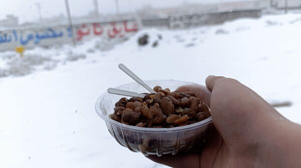  برف بازی مردم نیشابور در روستای برف ریز 