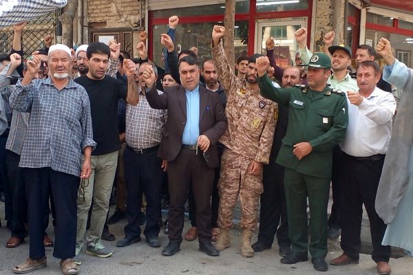 حضور پرشور مردم نصیر شهر در راهپیمایی محکومیت جنایت صهیونیست‌ها 