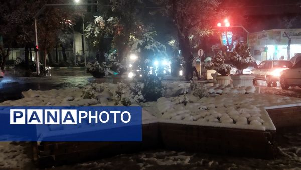 شبی برفی در نیشابور 