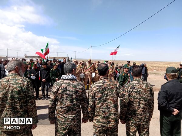 مراسم تشیع پیکر مطهر شهید علی اکبر خوافی در میان‌جلگه روستای سالاری 