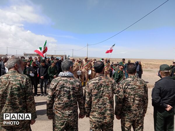 مراسم تشیع پیکر مطهر شهید علی اکبر خوافی در میان‌جلگه روستای سالاری 