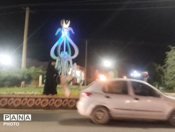 رژه خودرویی شبانه  در شهرستان کاشمر