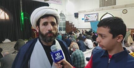 حضور رئیس حوزه علمیه شیروان در جمع معتکفین مسجد جامع شیروان