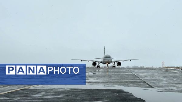 ۱۳ ساعت بعد از بارش برف در فرودگاه شهید هاشمی نژاد مشهد