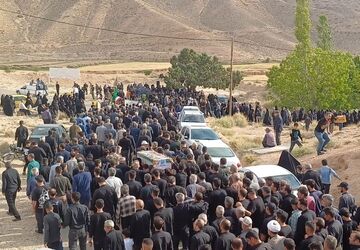 مراسم تشییع پیکر شهید «ابوالفضل شهباز» در دیباج