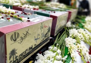 استقبال از ۴ شهید گمنام در سنندج