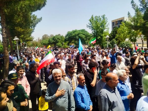 با هدف محکومیت جنایات رژیم کودک کش اسرائیل راهپیمایی جمعه خشم در کاشمر برگزار شد