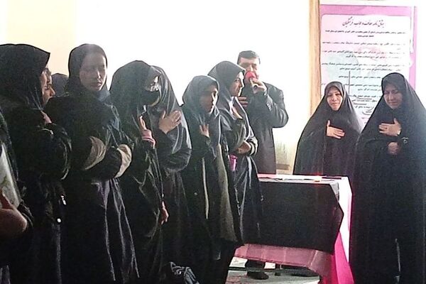 مراسم عزاداری در مدرسه بعثت ناحیه یک شهرری