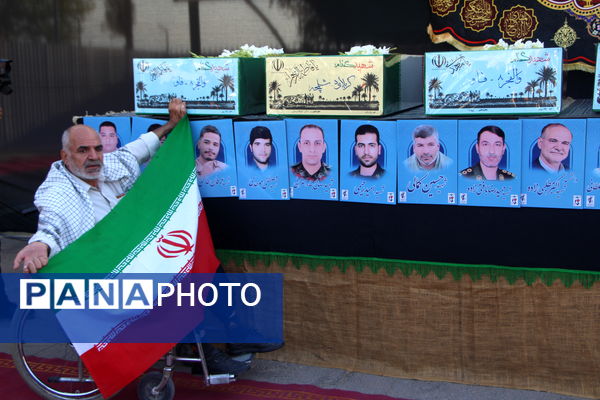 مراسم استقبال ار هفت شهید گمنام در یزد 