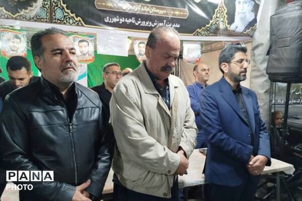 سوگواره چهلمین روز شهادت دانش آموزان ناحیه دو شهرری و مدرسه شجره طیبه در میدان نماز شهرری 