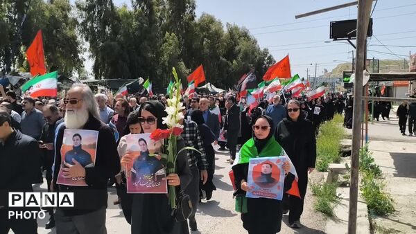 تشییع شهید والامقام حسین هاشم‌پور  در گچساران