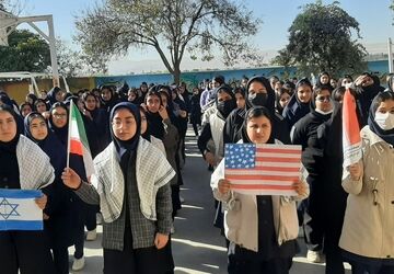 برگزاری راهپیمایی۱۳ آبان در مدارس کرمانشاه 