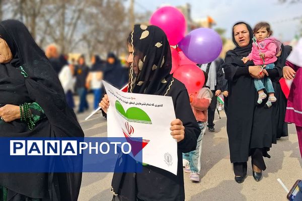 راهپیمایی یوم الله ۲۲ بهمن در شهرستان باشت با حضور گرم مردم